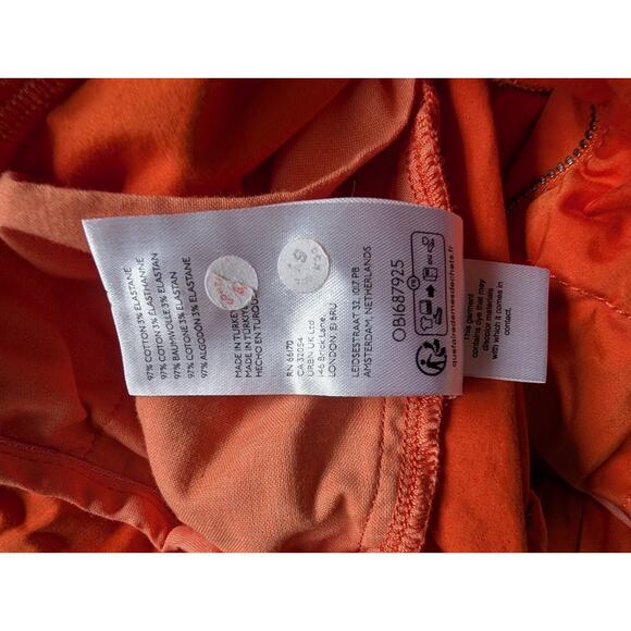 NWOT Anthropologie Maeve Slouchy Wide-Leg Trousers Size 0 Orange #8C452 - Picture 11 of 11